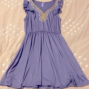 🌟5 FOR $20🌟 Purple Francesca’s embroidered dress